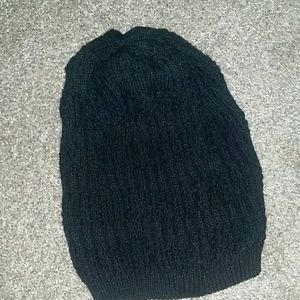 Black knitted beanie
